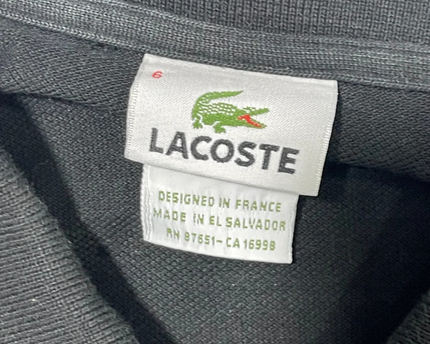 Lacoste Black Long-Sleeve Pique Polo Shirt