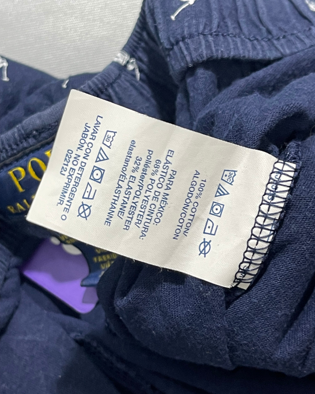 Polo Ralph Lauren Navy Blue Allover Pony Print Sleepwear Joggers