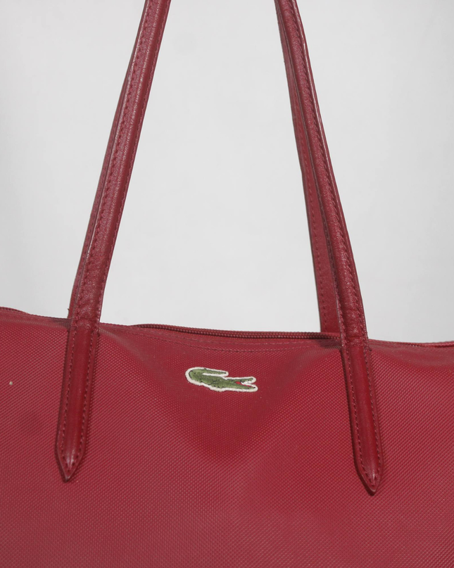 Lacoste Red L.12.12 Concept Zip Tote Bag
