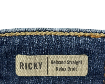 True Religion Blue Ricky Relaxed Straight Leg Jeans