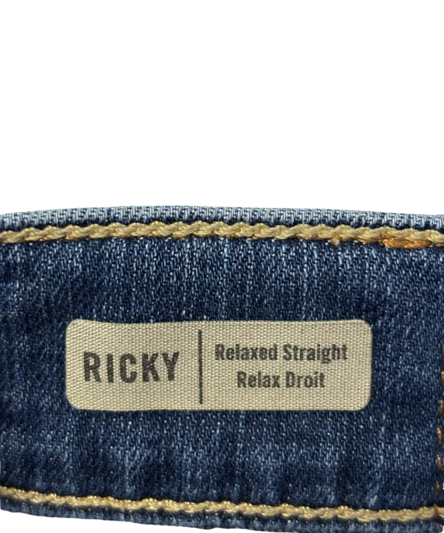 True Religion Blue Ricky Relaxed Straight Leg Jeans