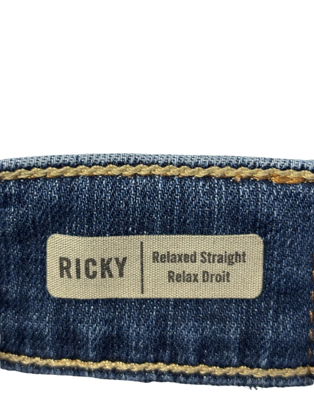 True Religion Blue Ricky Relaxed Straight Leg Jeans