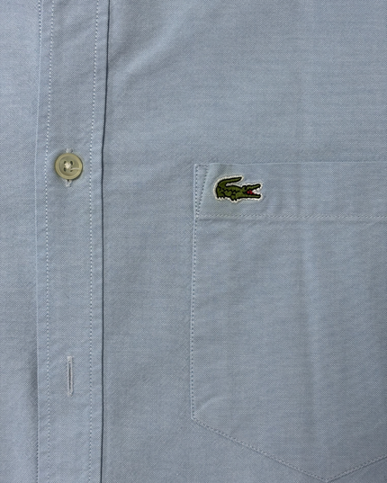 Lacoste Regular Fit Light Blue Short-Sleeve Oxford Shirt