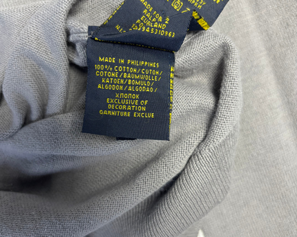 Polo Ralph Lauren Grey V-Neck Knit Sweater