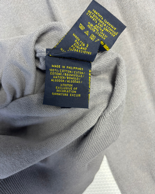 Polo Ralph Lauren Grey V-Neck Knit Sweater
