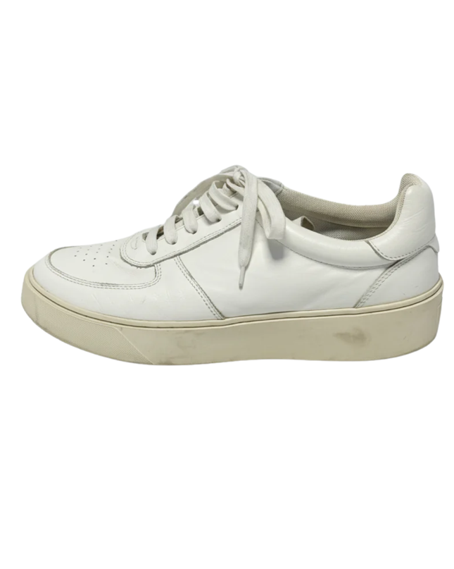 DOOA White Platform Leather Sneakers