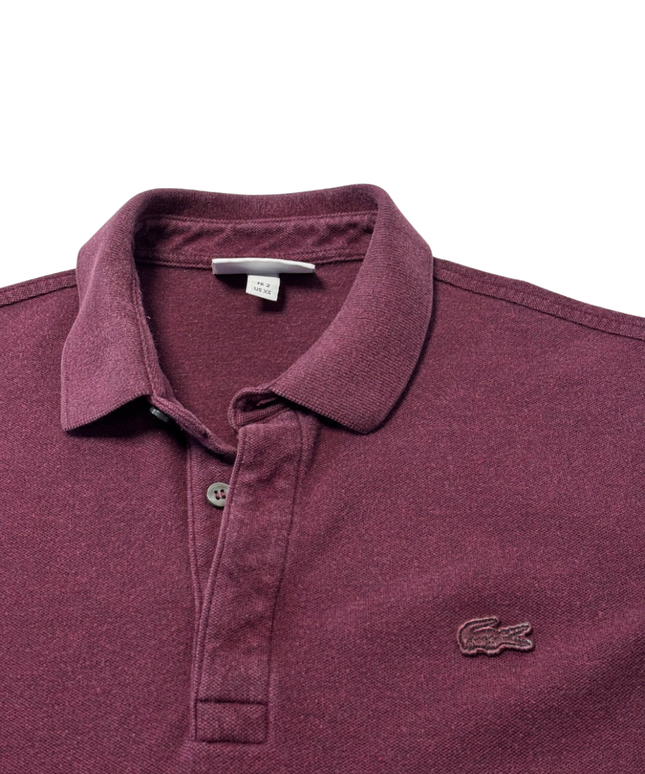 Lacoste Burgundy Regular Fit Short Sleeve Pique Polo Shirt