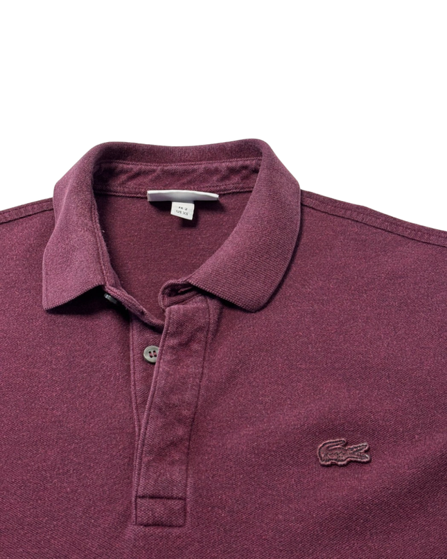 Lacoste Burgundy Regular Fit Short Sleeve Pique Polo Shirt