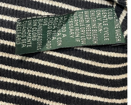 Lauren Ralph Lauren Black/White Striped Rib-Knit Sweater