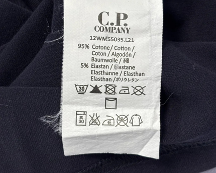 C.P. Company Navy Blue Graphic Logo T-Shirt