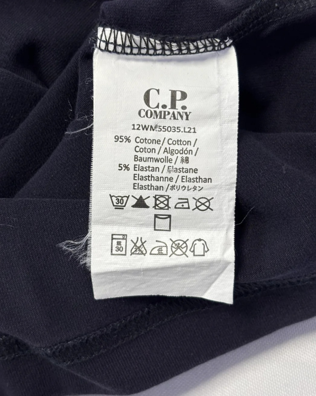 C.P. Company Navy Blue Graphic Logo T-Shirt