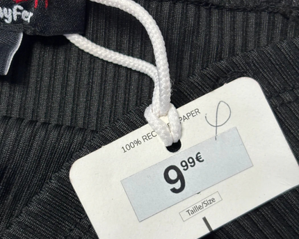 DON'T CALL ME Jennyfer Black Ribbed Rhinestone Strap Cami Top W/Tags