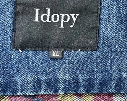 Idopy Blue Distressed Denim Jacket with NASA and PAX Patches