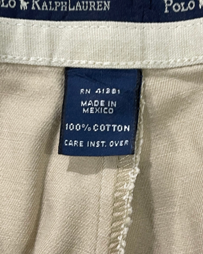 Ralph Lauren Beige Pleated Chino Pants