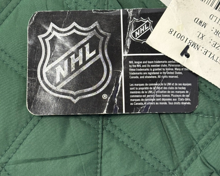 G-III Apparel Group Green NHL Minnesota Wild Quilted Vest W/TAG