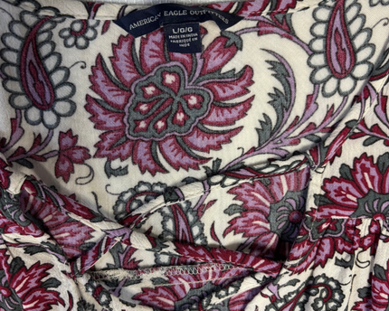 American Eagle Outfitters Multicolor Floral Paisley Tiered Mini Dress