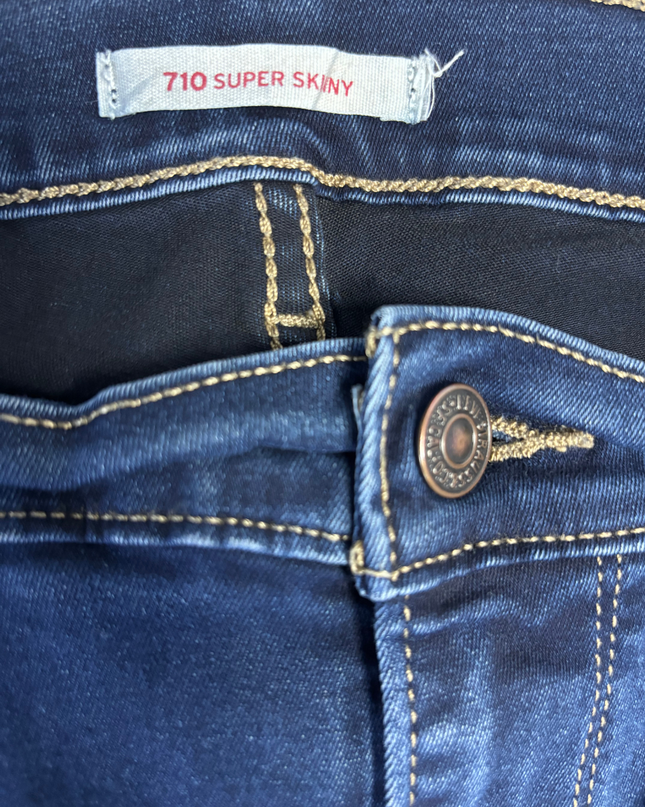 Levi's Dark Blue 710 Super Skinny Jeans