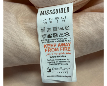 MISSGUIDED Rose Gold Sequin Wrap Long Sleeve Mini Dress