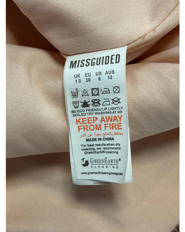 MISSGUIDED Rose Gold Sequin Wrap Long Sleeve Mini Dress