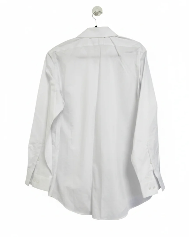 Calvin Klein White Slim Fit Herringbone Dress Shirt