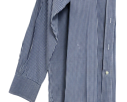 Ralph Lauren Blue Gingham Custom Fit Long Sleeve Shirt