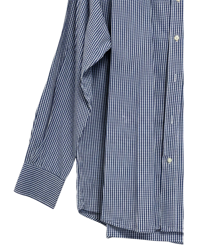 Ralph Lauren Blue Gingham Custom Fit Long Sleeve Shirt