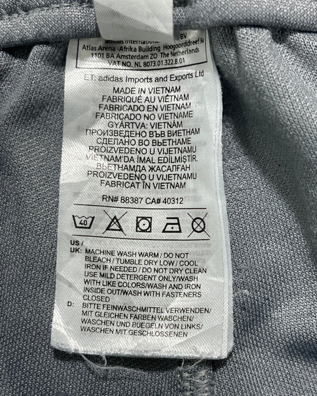 Adidas Grey 3-Stripe Athletic Training Track Pants