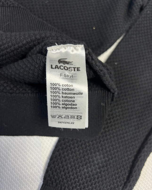 Lacoste Black Textured Knit Slim Fit Sweater