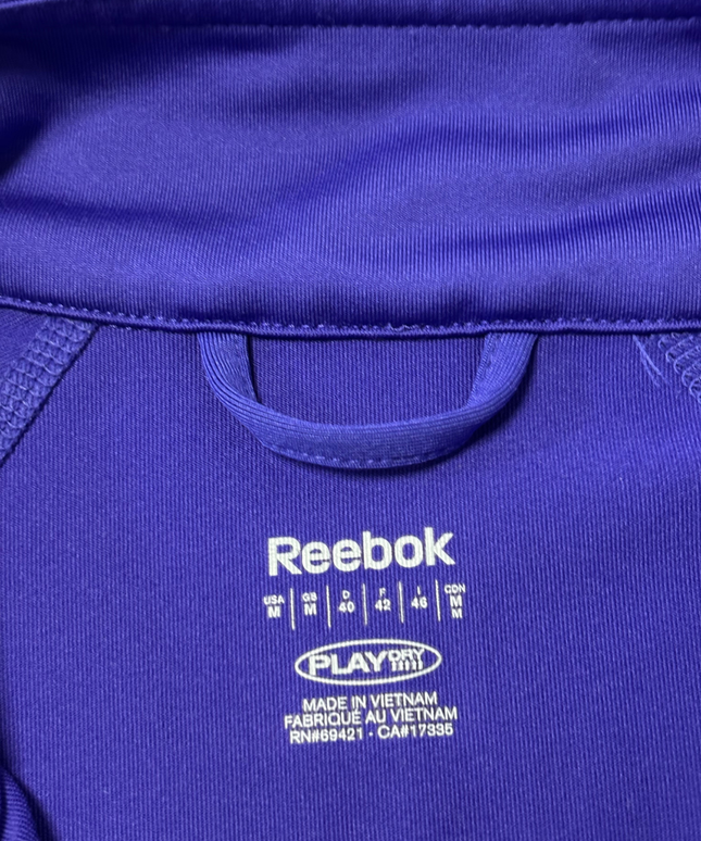 Reebok Purple Full-Zip PlayDry Performance Sports Jacket