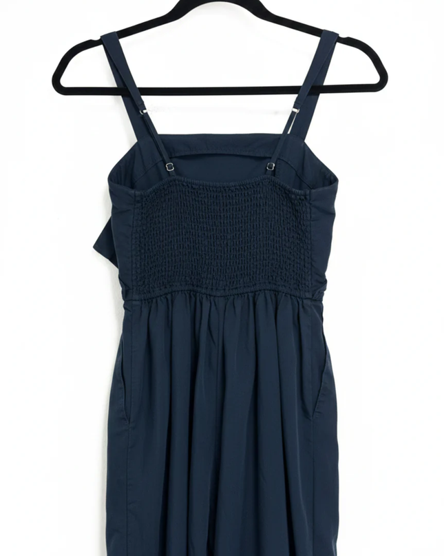 Abercrombie & Fitch Navy Blue Smocked Back Maxi Dress