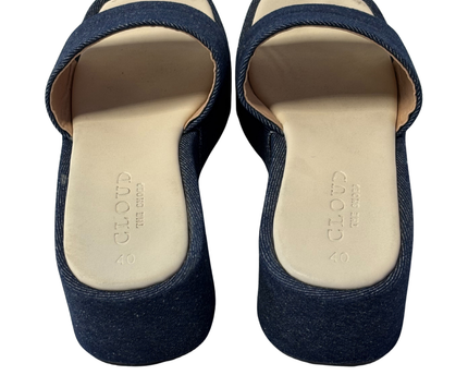 Cloud Blue Denim Platform Sandals