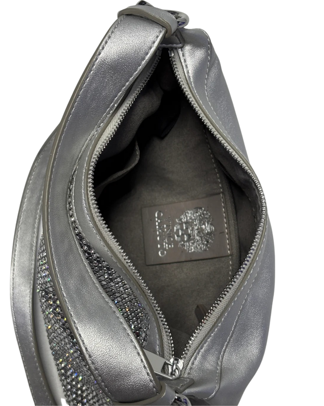 Vince Camuto Silver Rhinestone Embellished Evening Bag
