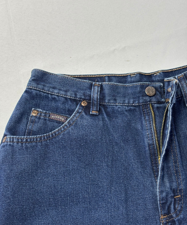 Riders Women's High-Waisted Straight Leg Blue Jeans