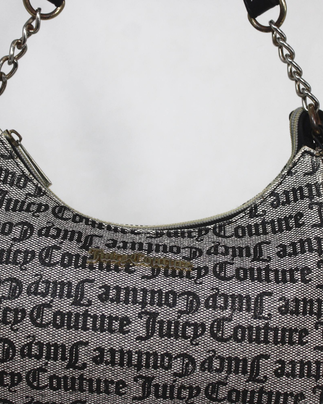 Juicy Couture Black and White Monogram Shoulder Bag