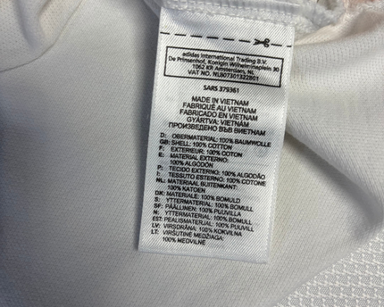 Adidas White Trefoil Logo Polo Shirt