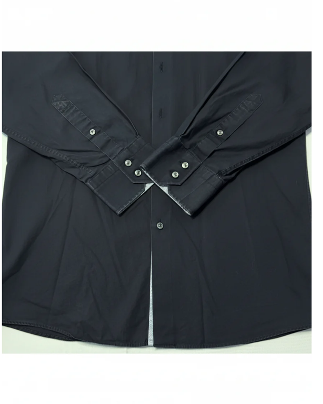BOSS Navy Blue Regular Fit Long Sleeve Dress Shirt