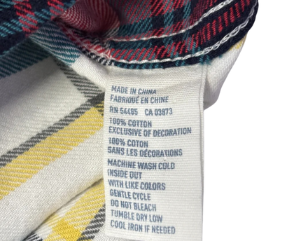 American Eagle Outfitters Red Plaid Favorite Fit Flannel Shirt