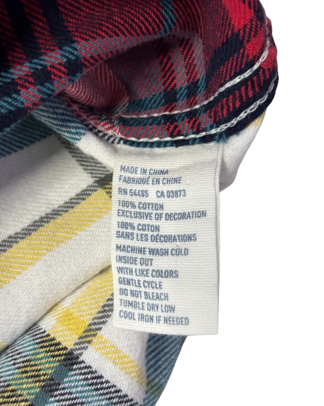 American Eagle Outfitters Red Plaid Favorite Fit Flannel Shirt