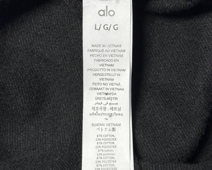 Alo Black Relaxed Fit Drawstring Sports Shorts