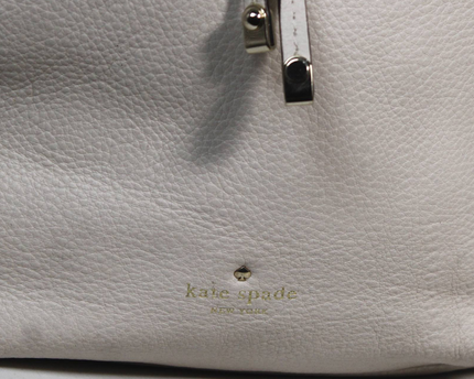 Kate Spade Off-white Pebbled Leather Drawstring Bucket Bag