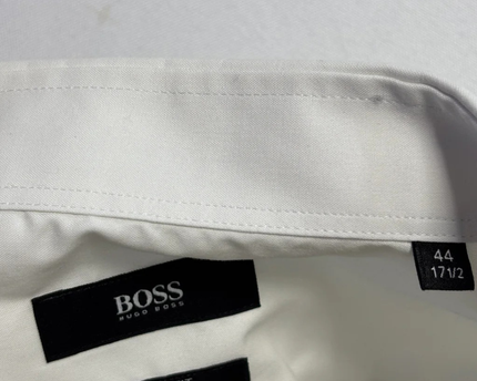 BOSS White Slim Fit Easy Iron Tuxedo Shirt
