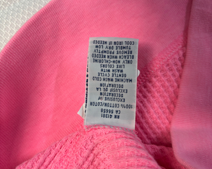 Polo Ralph Lauren Pink Waffle Knit Crewneck Sweatshirt