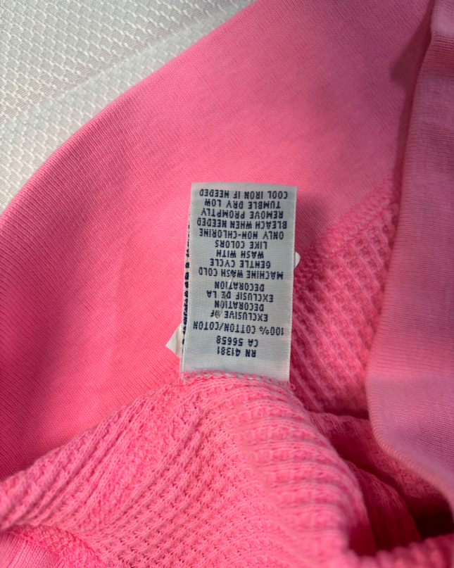 Polo Ralph Lauren Pink Waffle Knit Crewneck Sweatshirt