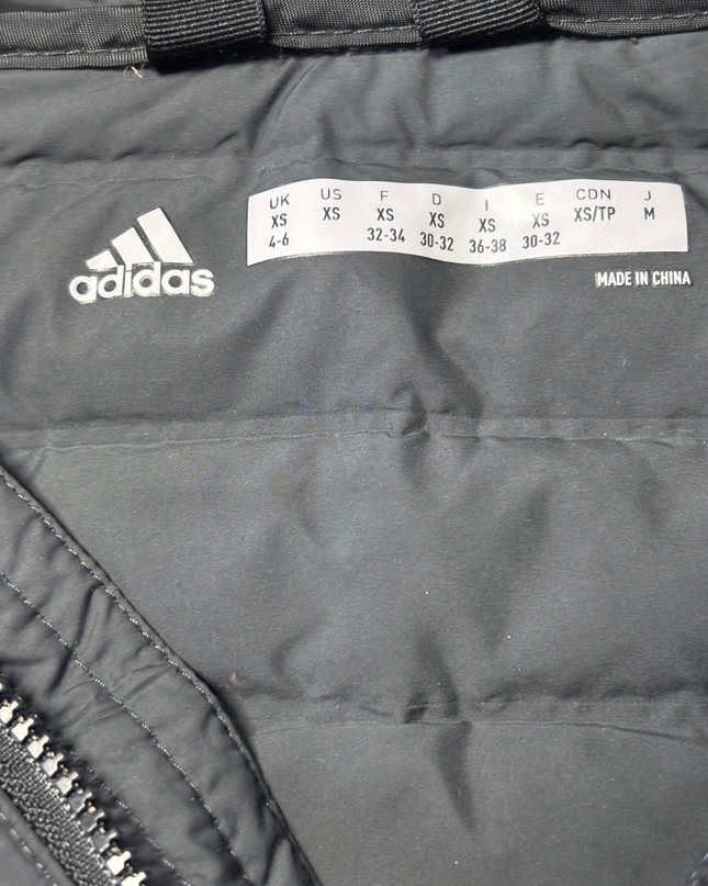 Adidas Black Hooded Puffer Down Jacket