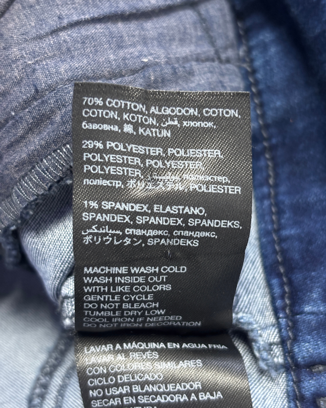 Bebe Blue Denim Moto Biker Jacket