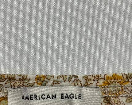 American Eagle Yellow Floral Smocked Waist Romper