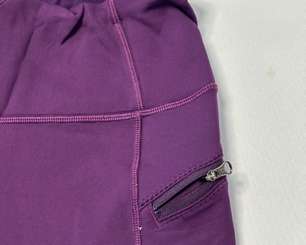 Lululemon Purple Zipper Pocket Fleece Lined Leggings