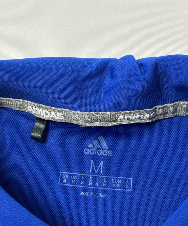 Adidas Blue and Grey Two-Tone Performance Sports Polo