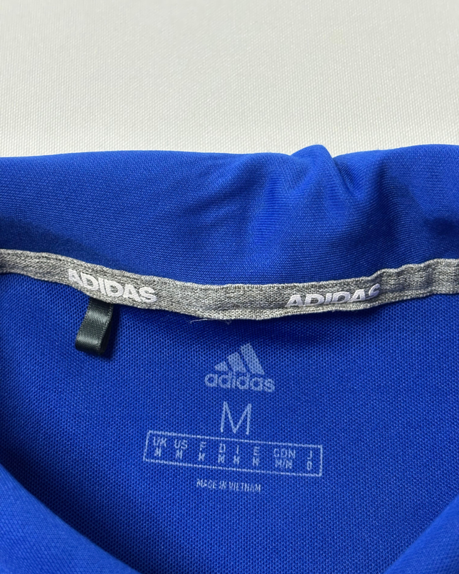 Adidas Blue and Grey Two-Tone Performance Sports Polo