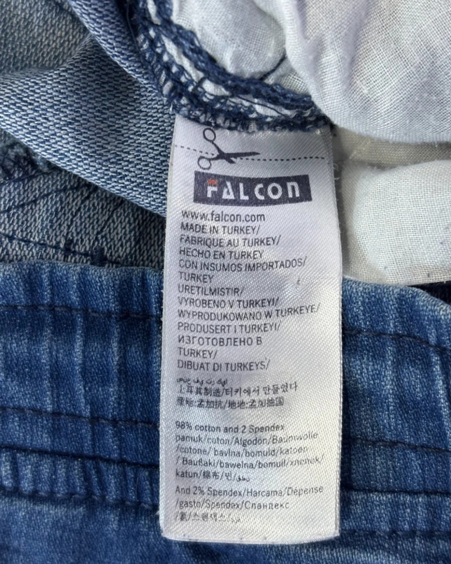 Falcon Denim Blue Cargo Jogger Jeans